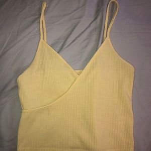 Yellow cropped tank